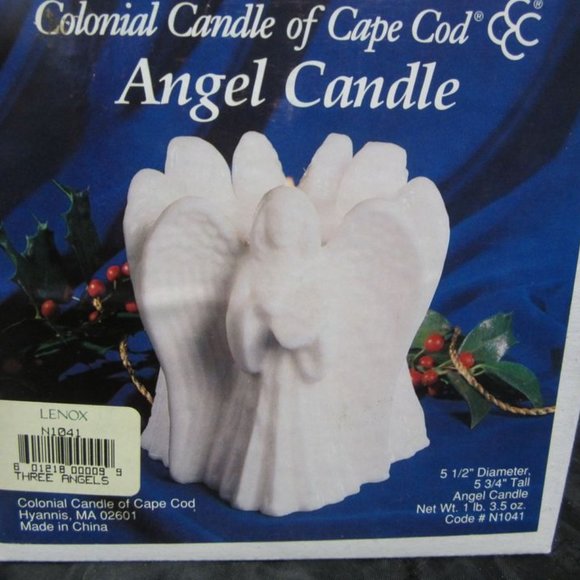 80'S TO 90'S COLONIAL CANDLE OF CAPE COD ANGEL CANDLE SOLID CANDLE W/ORIG BOX - Picture 3 of 9